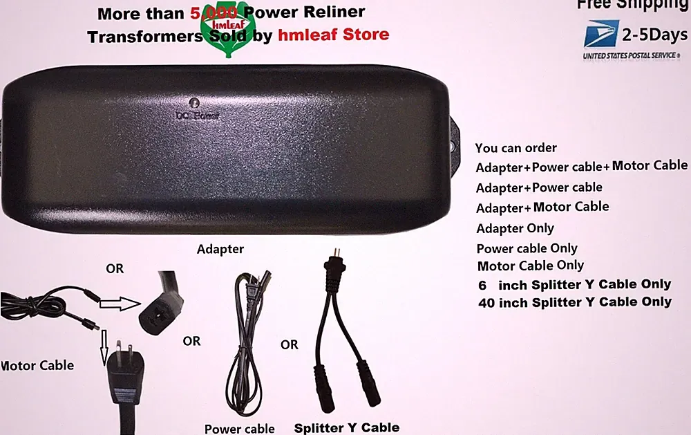 Okin Limoss Power Recliner lift Chair AdapterTransformer w/ Battery backup/cord