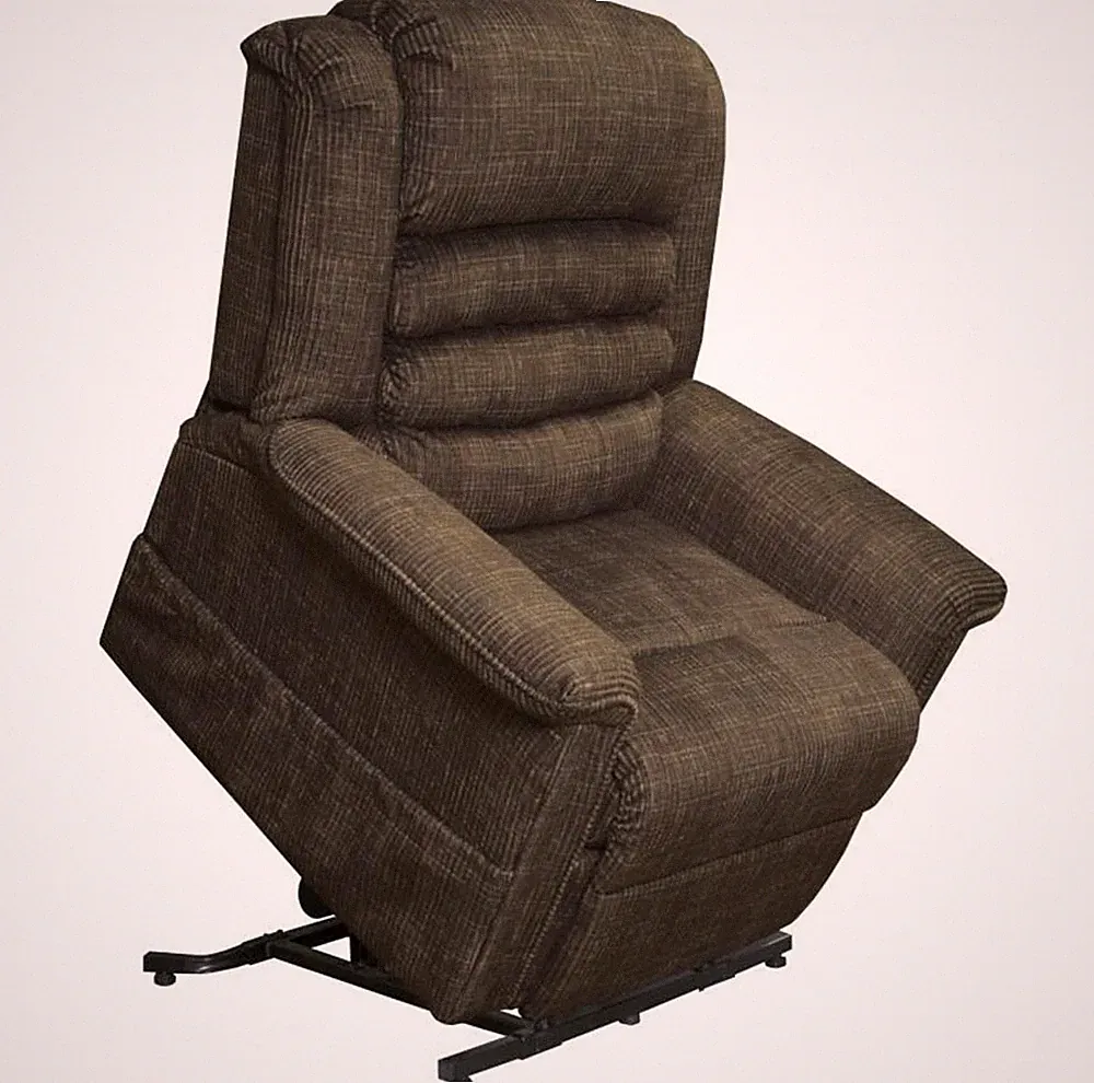 Catnapper Soother Power Lift Chair Full Lay-Out Chaise Recliner Chocolate Brown