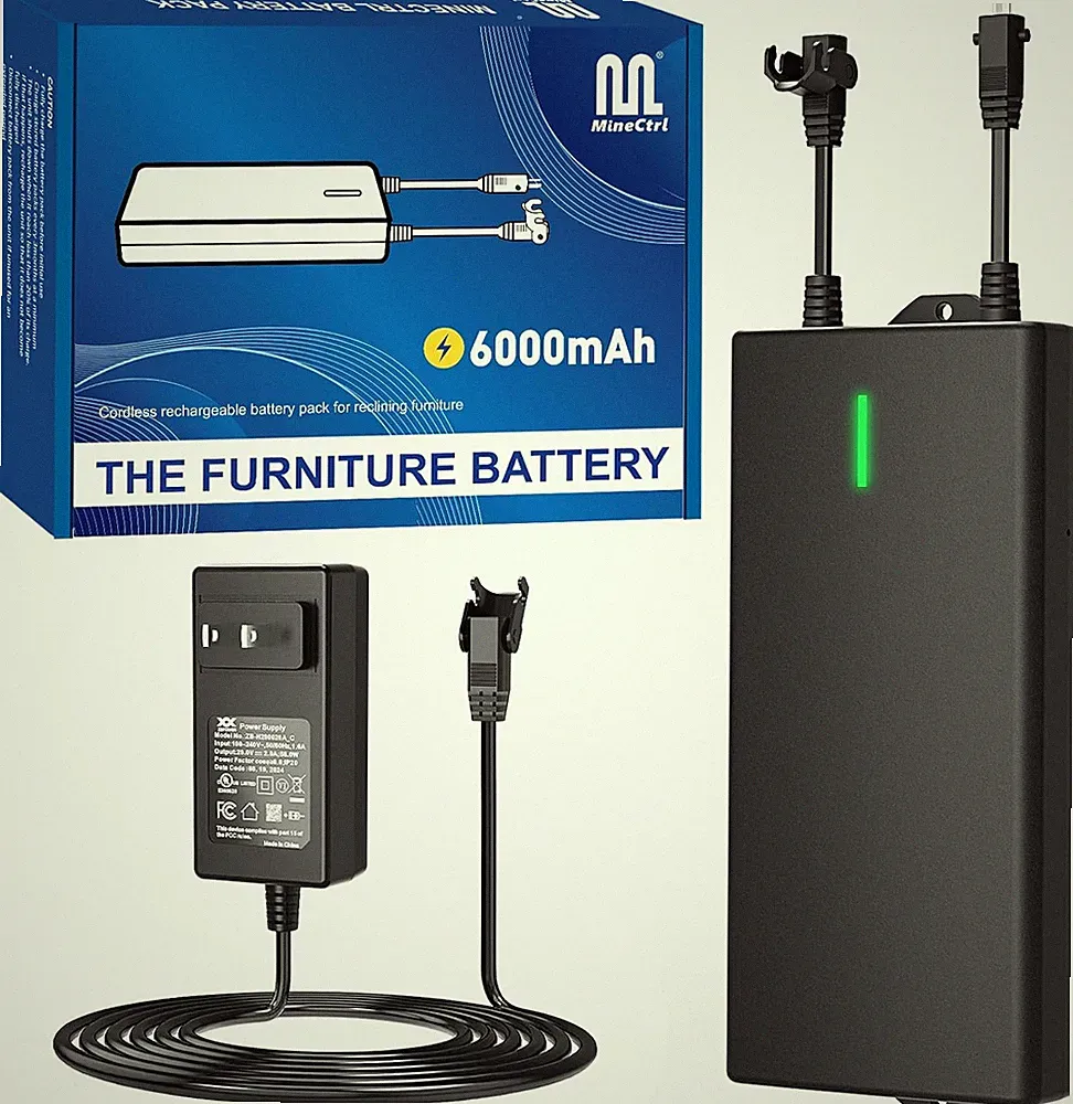 Universal Battery Pack for Reclining Furniture, ZBPOWER 6000Mah Wireless Couch B