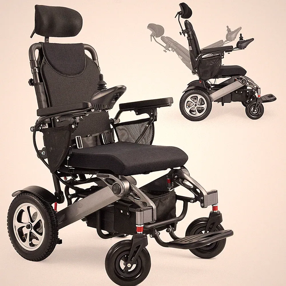 Used Reclining Power Electric Wheelchairs All Terrain Foldable Mobility Scooter